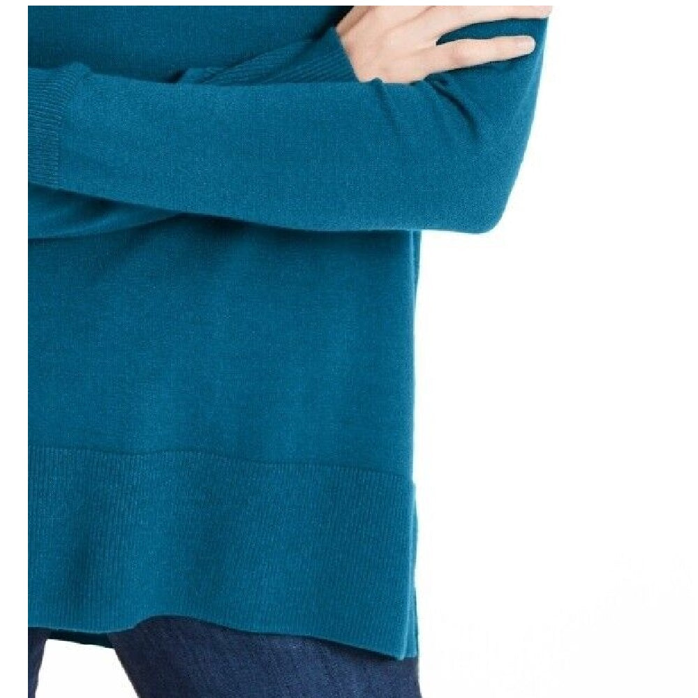 Maison Jules Women's  V-Neck Sweater   Eastern Blue Blue Size 2XL
