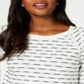 Karen Scott Women's Textured Sweater White Size Petite