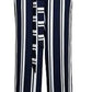Charter Club Striped Belted Jumpsuit Navy Size L