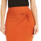 Thalia Sodi Women's Twist Side Pencil Skirt Orange Size XX-Large