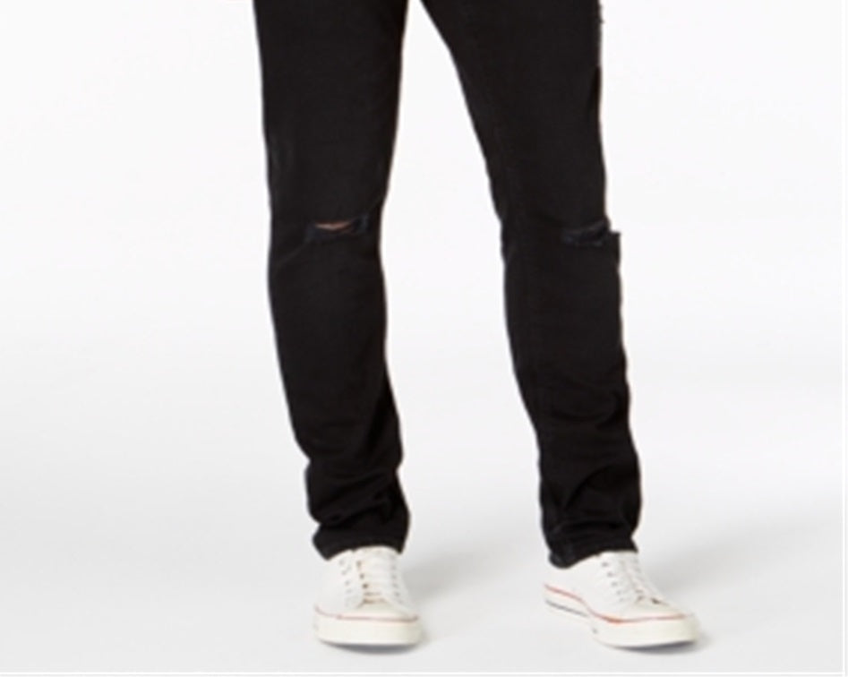 American Rag Men's Straight Leg Stretch Slim Fit Denim Jeans Black Size 34X30