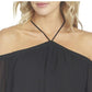 1.STATE Women's Off the Shoulder Halter Neck Blouse Black