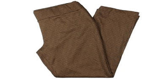 Kasper Women's Pants Check Pull on Trousers Straight Brown Size 12