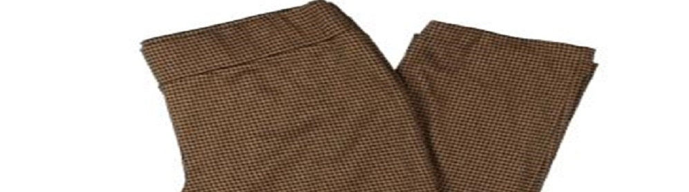 Kasper Women's Pants Check Pull on Trousers Straight Brown Size 12