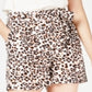 Bar III Women's Leopard Print Shorts White Size 4