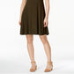 Style & Co Women's Short Sleeve a Line Dress Green Size Large