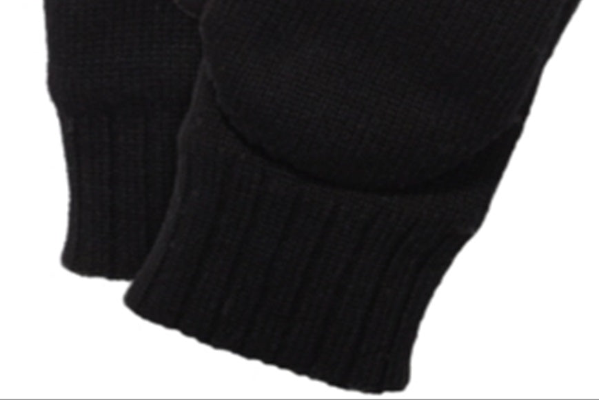UGG Men's Knit Flip Mitten Leather Black Size Regular