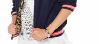 Epic Threads Big Girl's Reversible Bomber Jacket Blue Size Medium