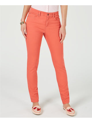 Charter Club Women's Coral Jeans Orange Size 14