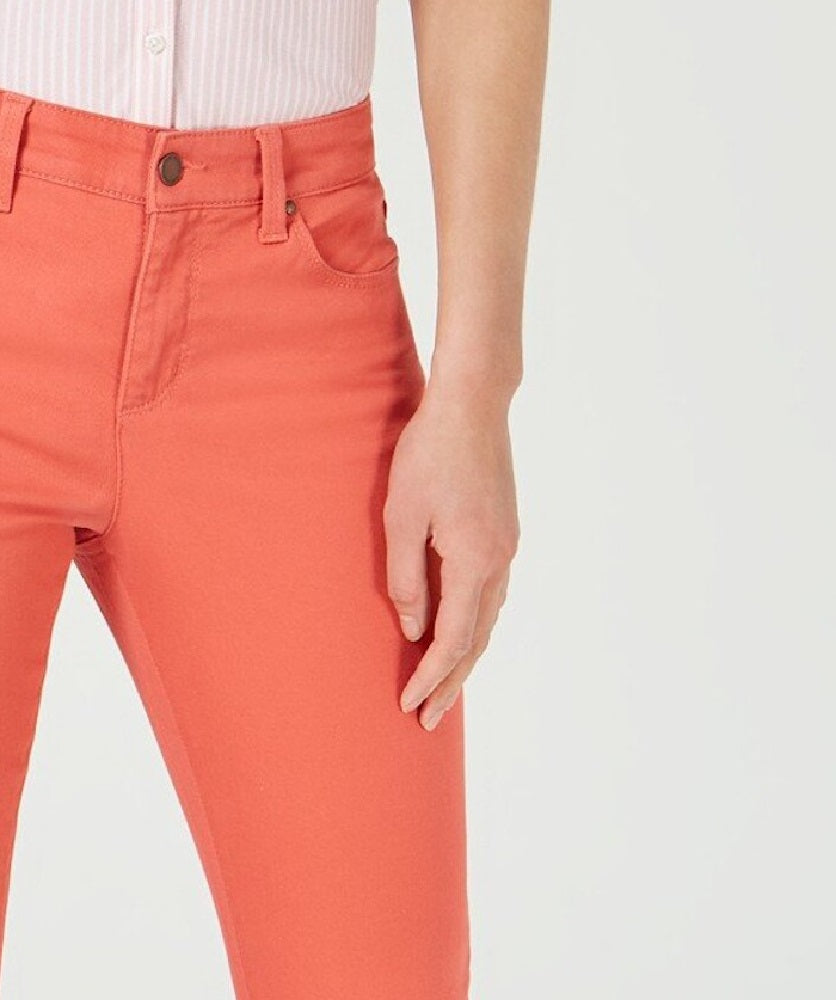 Charter Club Women's Coral Jeans Orange Size 14