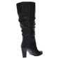 Style & Co Women's Sana Faux Leather Slouchy Mid Calf Boots Black Size 6 M