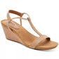 Style & Co Women's Mulan Tan Wedge Sandal Tan Size 7 M