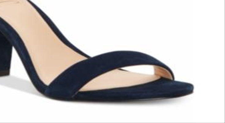 INC International Concepts Women's Kivah Fabric Open Toe Casual Ankle Strap Sandals Blue Size 9.5M