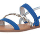 Carlos By Carlos Santana Women's Radley Flat Sandals Shoes Blue Size 5M