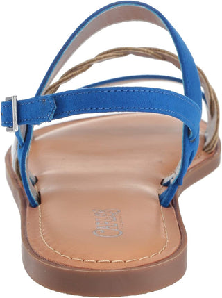 Carlos By Carlos Santana Women's Radley Flat Sandals Shoes Blue Size 5M