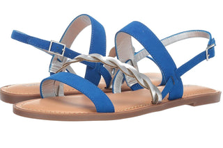 Carlos By Carlos Santana Women's Radley Flat Sandals Shoes Blue Size 5M