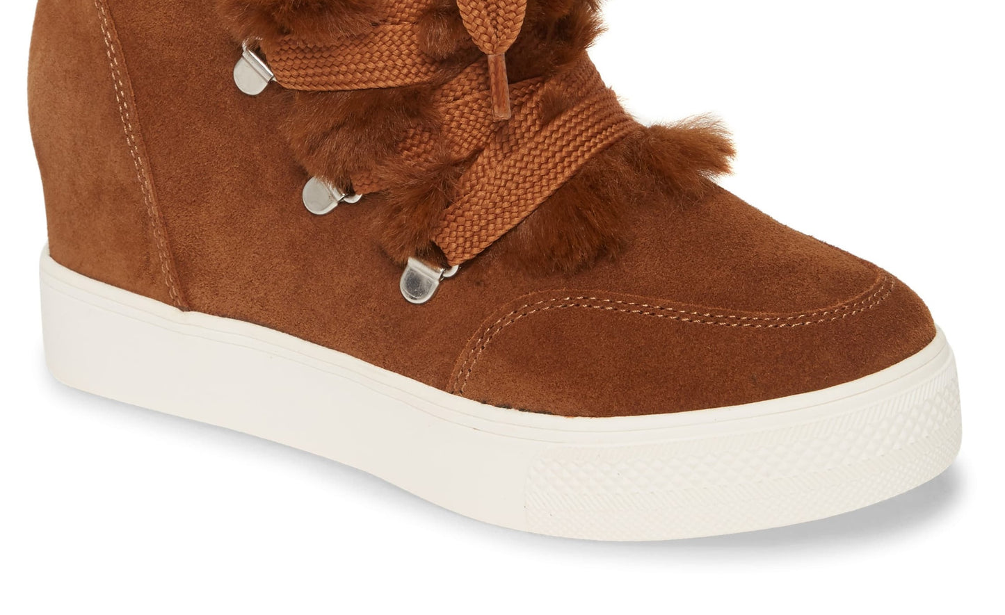 Steve Madden Women's Wharton Faux Fur Lined Sneaker Boots Brown Size 7 M