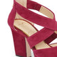 Jessica Simpson Women's Tehya Sandal Red Size 7.5