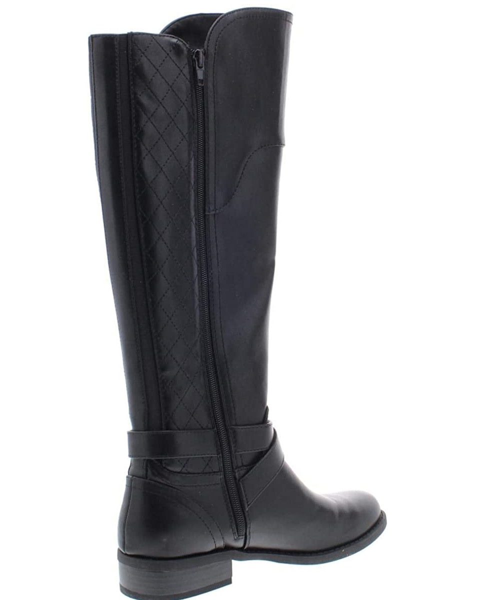 Guess Women's Haydin Faux Leather Knee High Riding Boots Black Size 7.5 M
