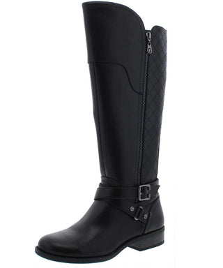 Guess Women's Haydin Faux Leather Knee High Riding Boots Black Size 7.5 M