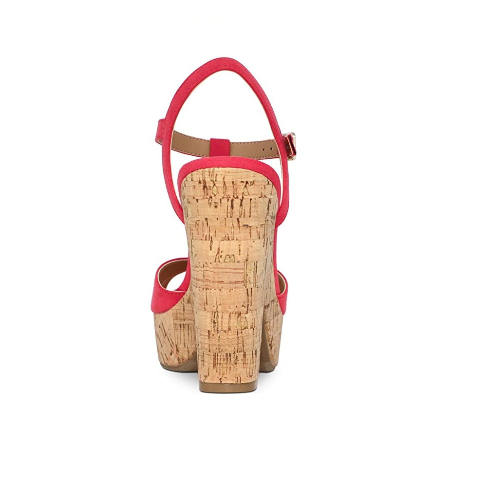 Sun + Stone Women's Jamie Strappy Platform Sandals Orange Size 8.5 M