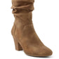 XOXO Women's Slouch Stacked Heel Boots Brown Size 8.5