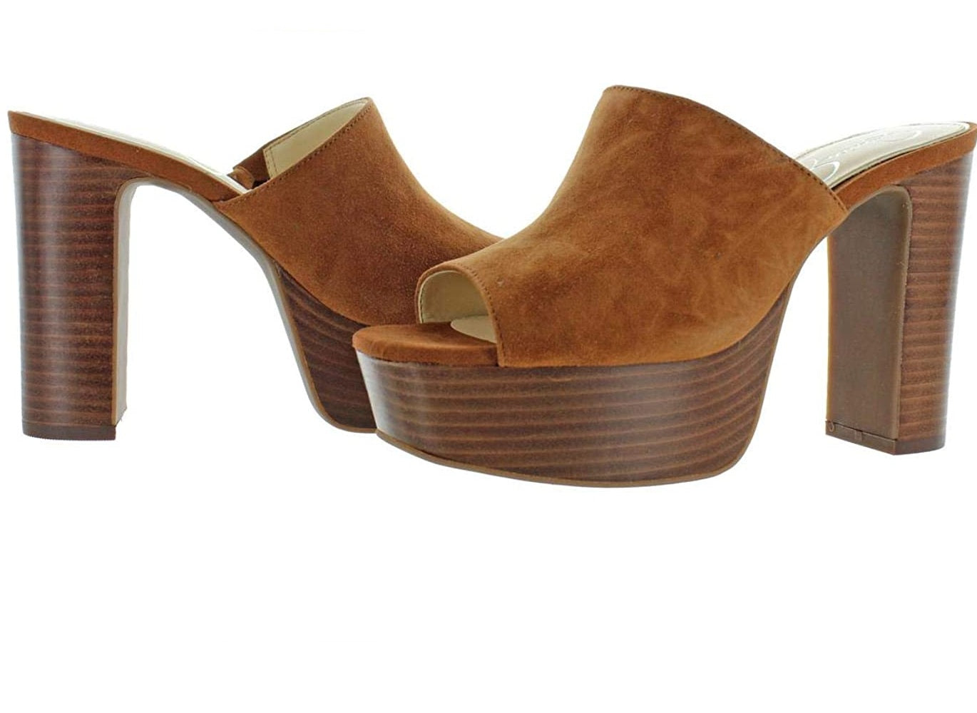 Jessica Simpson Women's Camree Open Toe Special Occasion Slide Sandals Tan Size 6M