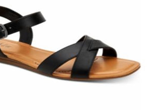 Style & Co Women's Antoniap Strappy Ankle STrap Flat Sandals Black Size 6 M