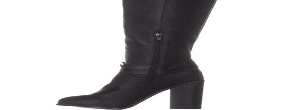 Madden Girl Women's Edrea Almond Toe Knee High Fashion Boots Black Size 8 M