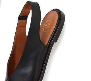 ATP Atelier Women's Bee Slingback Flats Shoes Black Size 35