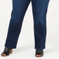 Style & Co Women's Tummy Control Straight Leg Jeans Blue Size 14W