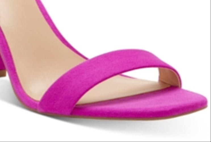 INC International Concepts Women's Lexini Microsuede Ankle Strap Dress Sandals Purple Size 9 Medium