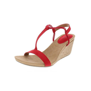Style & Co. Womens Mulan Cork T-Strap Wedge Sandals Red Size 8 M