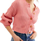 Free People Women's All Yours Cardigan Pink Size Medium