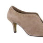 Bella Vita Women's Almond Kidsuede Leather Dara Dress Shooties Brown Size 6 WW