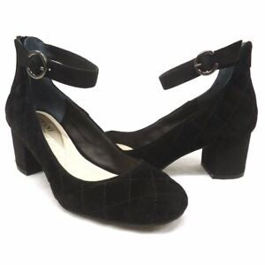 Alfani Women's Jalen Fabric Open Toe Ankle Strap Classic Pumps Black Size 6 M