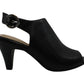 Alfani Women's Jalen Fabric Open Toe Ankle Strap Classic Pumps Black Size 6 M