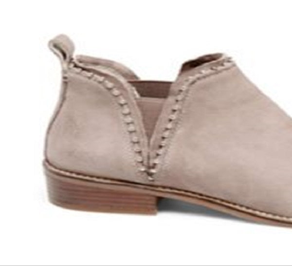 Steve Madden Women's Koto Studded Ankle Leather Booties Nude Size 9 M