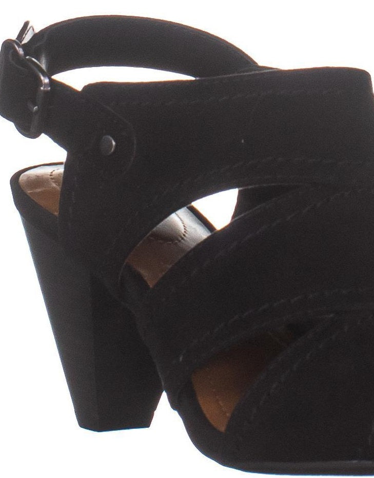 SC35 Women's Hosper Slingback Sandals Black Size 6.5 M