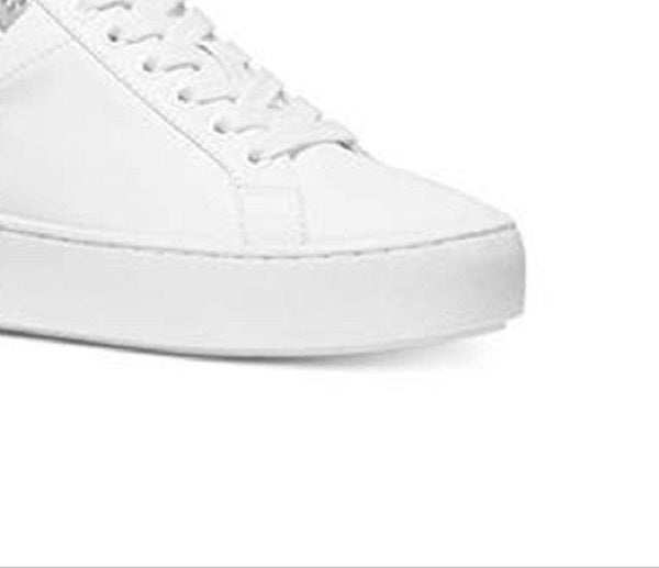 Michael Kors Women's Mindy Leather Low Top Lace Optical White Size 6.5
