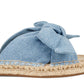 Nine West Women's Blanche Knotted Slide Sandals Blue Size 7.5M