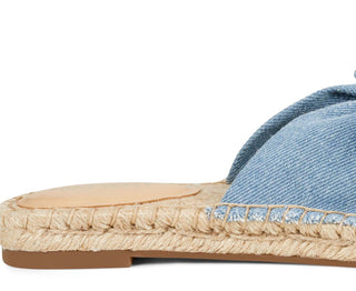 Nine West Women's Blanche Knotted Slide Sandals Blue Size 7.5M