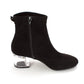 Bar III Women's Lacy Sock Booties Shoes Black-Silver 5.5M