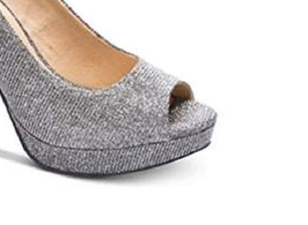 Chinese Laundry Women's Haley Peep Toe Pumps Gray Size 7.5 M