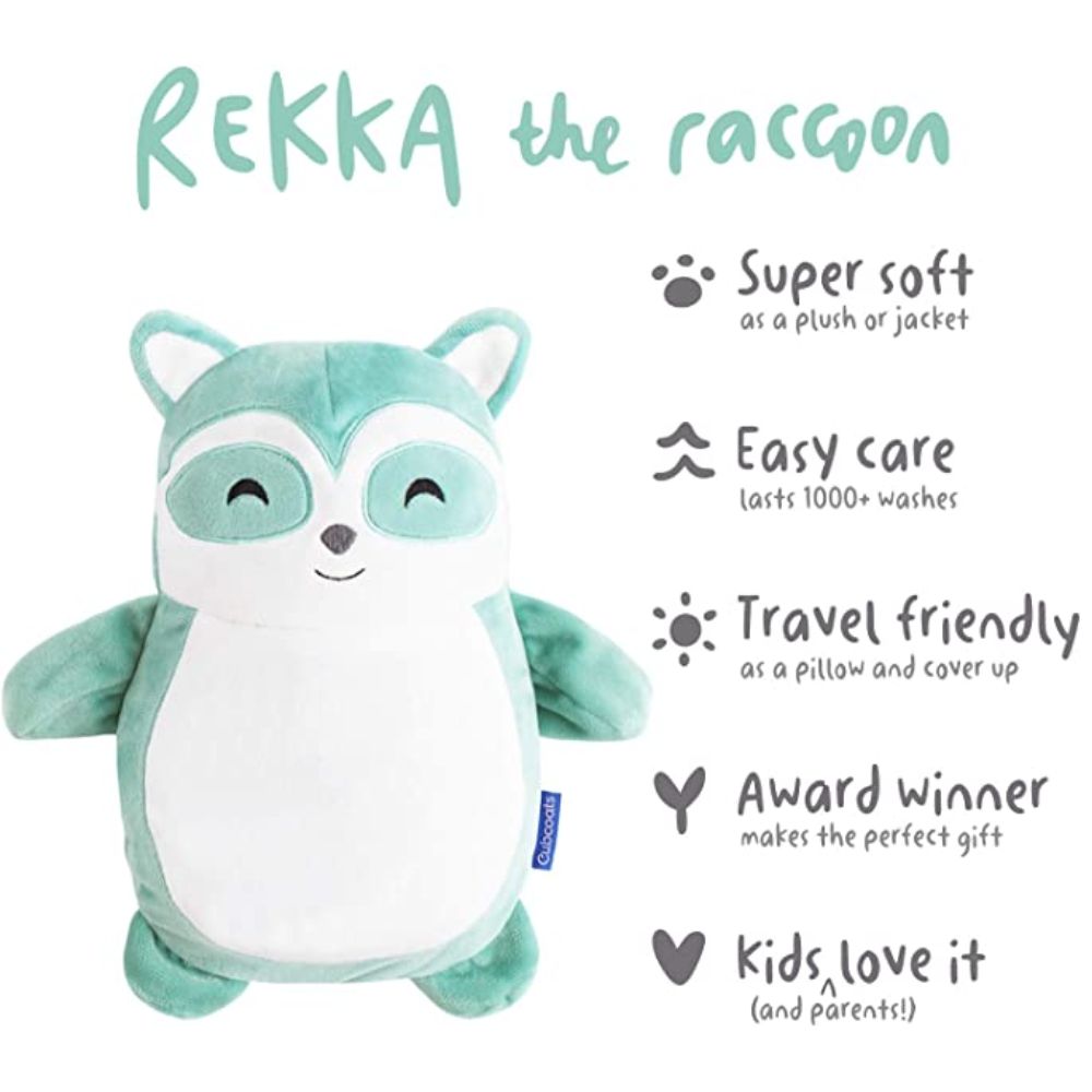 Cubcoats Rekka the Raccoon 2 in 1 Transforming Classic Zip Up Hoodie & Soft Plushie