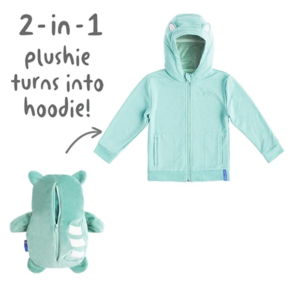 Cubcoats Rekka the Raccoon 2 in 1 Transforming Classic Zip Up Hoodie & Soft Plushie