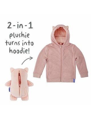 Cubcoats Kali The Kitty 2 in 1 Transforming Crewneck Sweatshirt Hoodie & Soft Plushie Pink