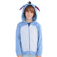 Cubcoats Eeyore 2-in-1 Transforming Classic Zip-Up Hoodie & Soft Plushie Blue Unisex
