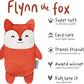 Cubcoats Kid's Toddler Flynn the Fox 2-in-1 Stuffed Animal T-Shirt Orange Size 4-5