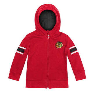 Cubcoats Transforming 2-in-1 Toddler Unisex Preschool Red Chicago Blackhawks Full-Zip Hoodie & Soft Plushie Red